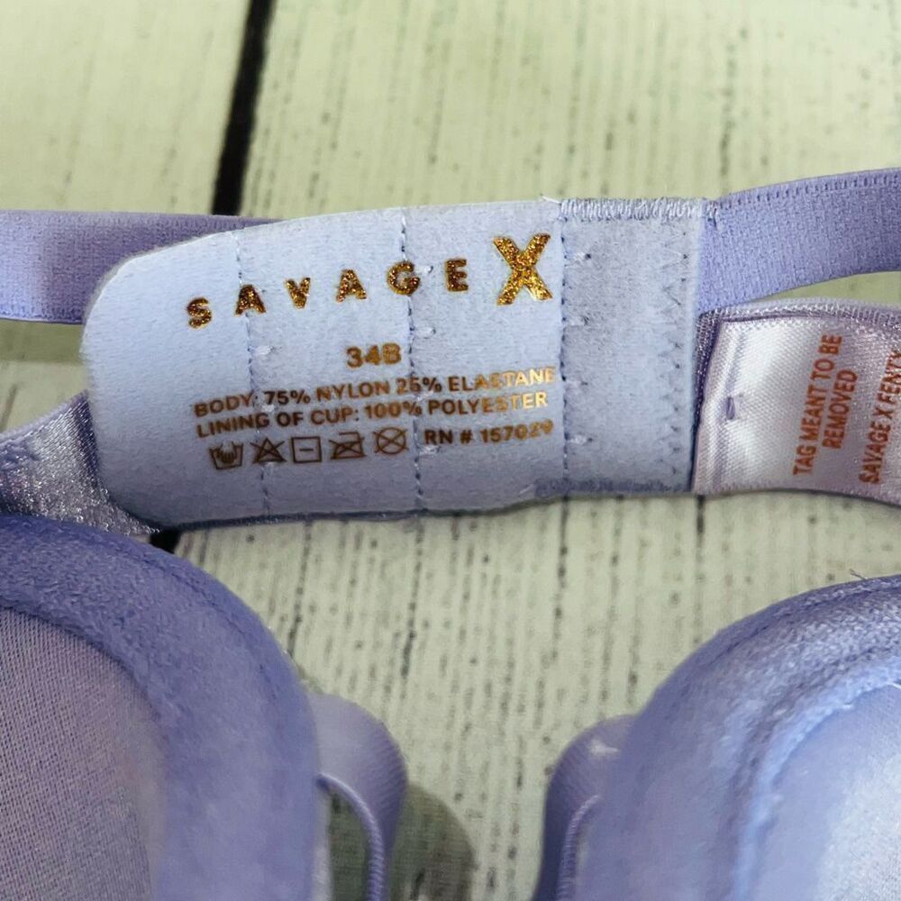 Savage Fenty Lavender T-Shirt Bra 34B - Picture 5 of 8
